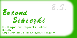 botond sipiczki business card